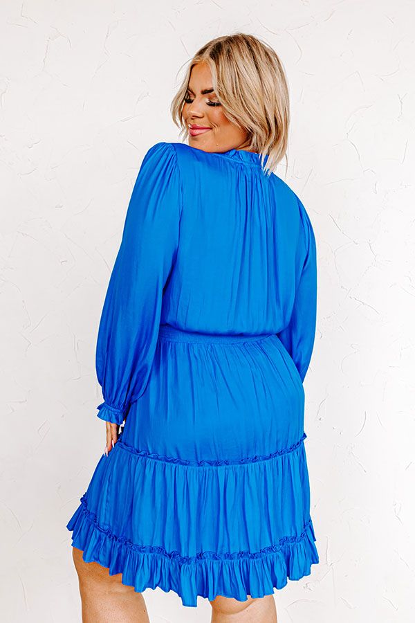 Weekend Meetup Dress In Royal Blue Curves sold by Impressions product image thumbnail 4