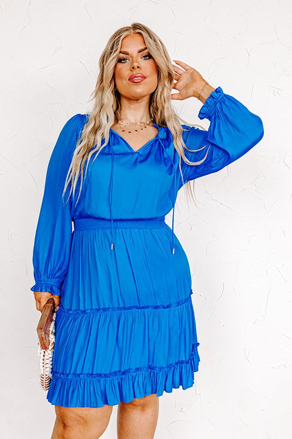 Weekend Meetup Dress In Royal Blue Curves sold by Impressions product image thumbnail 2