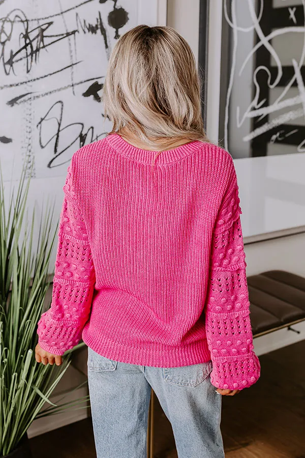 Cityscape Charm Knit Sweater Top in Hot Pink sold by Impressions product image thumbnail 5