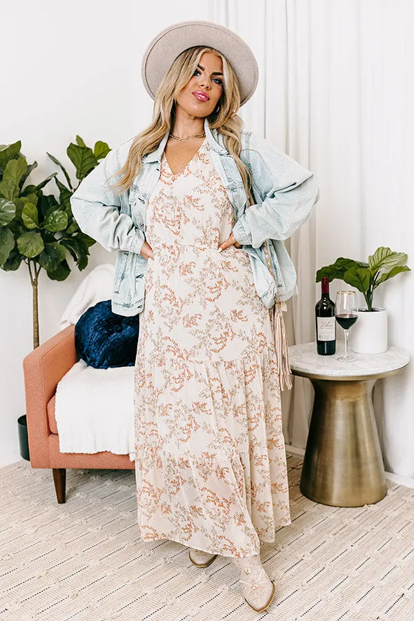 Check Her Stories Midi In Light Beige Curves sold by Impressions product image thumbnail 2