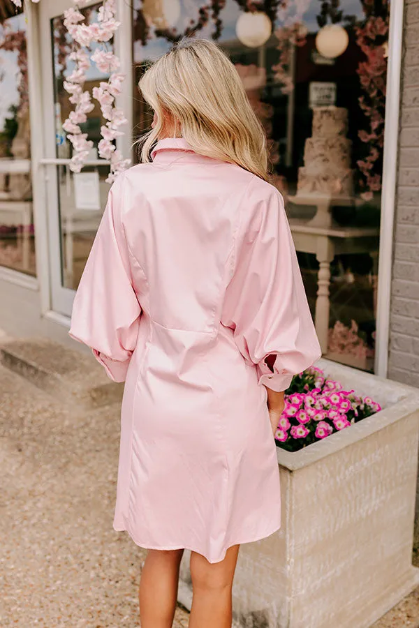 Mykonos Stroll Button Down Mini Dress in Pink sold by Impressions product image thumbnail 3