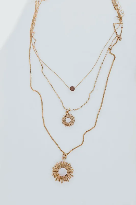 Sunburst Layered Necklace sold by Impressions