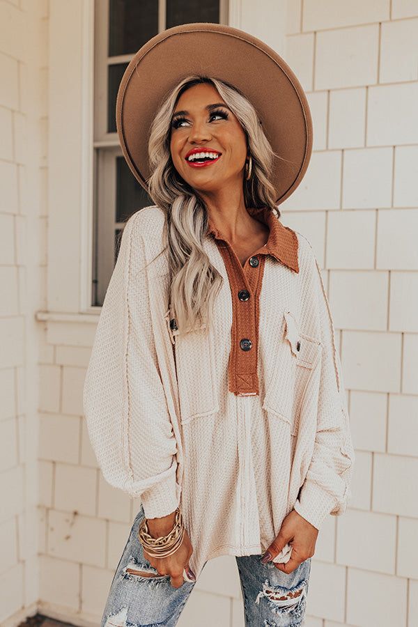 Very Chilly Waffle Knit Top sold by Impressions product image thumbnail 3