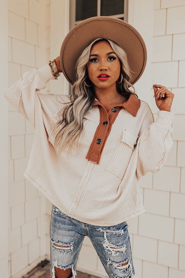 Very Chilly Waffle Knit Top sold by Impressions product image thumbnail 4