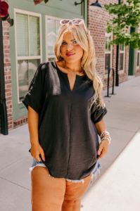 Whimsical Wonders Shift Top In Black Curves sold by Impressions