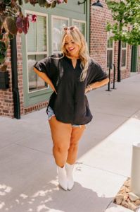 Whimsical Wonders Shift Top In Black Curves sold by Impressions