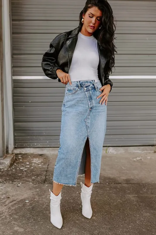 The Gillian Denim Midi Skirt sold by Impressions