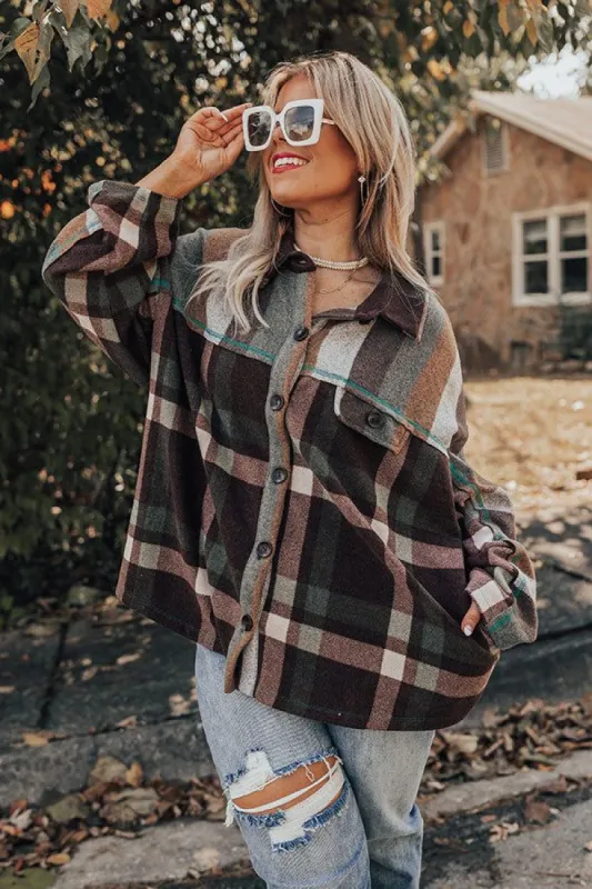 Scenic Hike Plaid Jacket Curves sold by Impressions