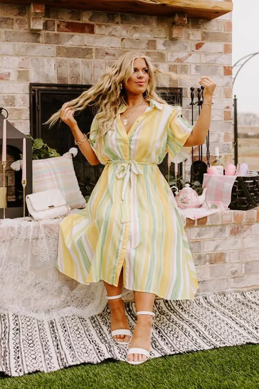 Vacay Honey Stripe Dress Curves sold by Impressions