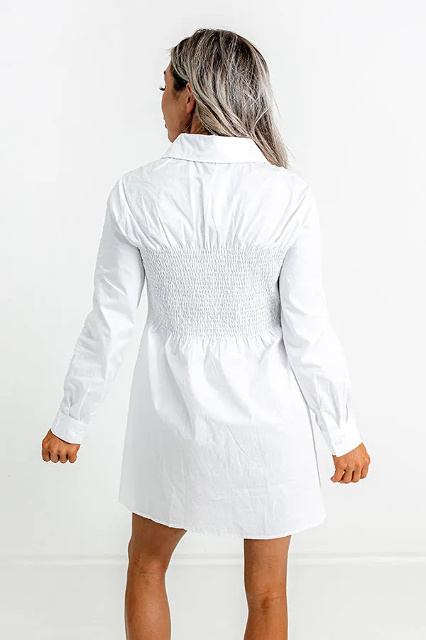 Posh Mindset Smocked Mini Dress In White sold by Impressions product image thumbnail 4