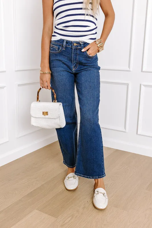 Just USA Wren High Waist Straight Leg Jean in Dark Wash sold by Impressions