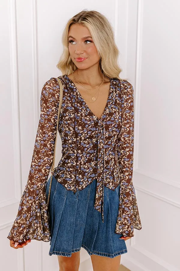 Sweet Serenity Floral Front Tie Top sold by Impressions product image thumbnail 5