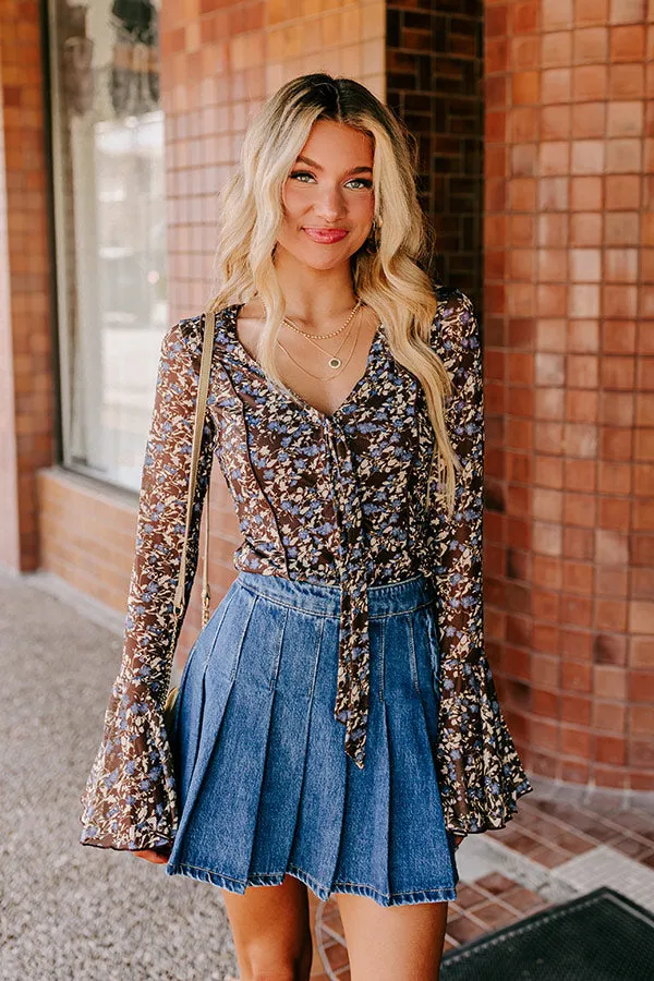 Sweet Serenity Floral Front Tie Top sold by Impressions product image thumbnail 3