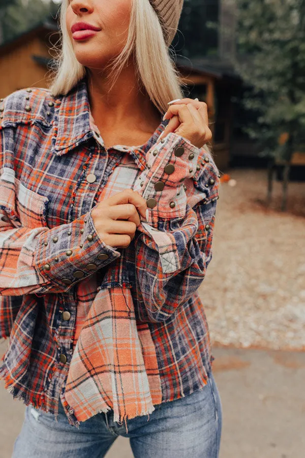 Autumn Vibes Plaid Button Up sold by Impressions product image thumbnail 3