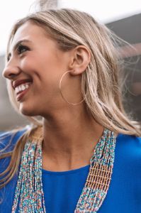 Pure As Gold Hoop Earrings in Gold sold by Impressions