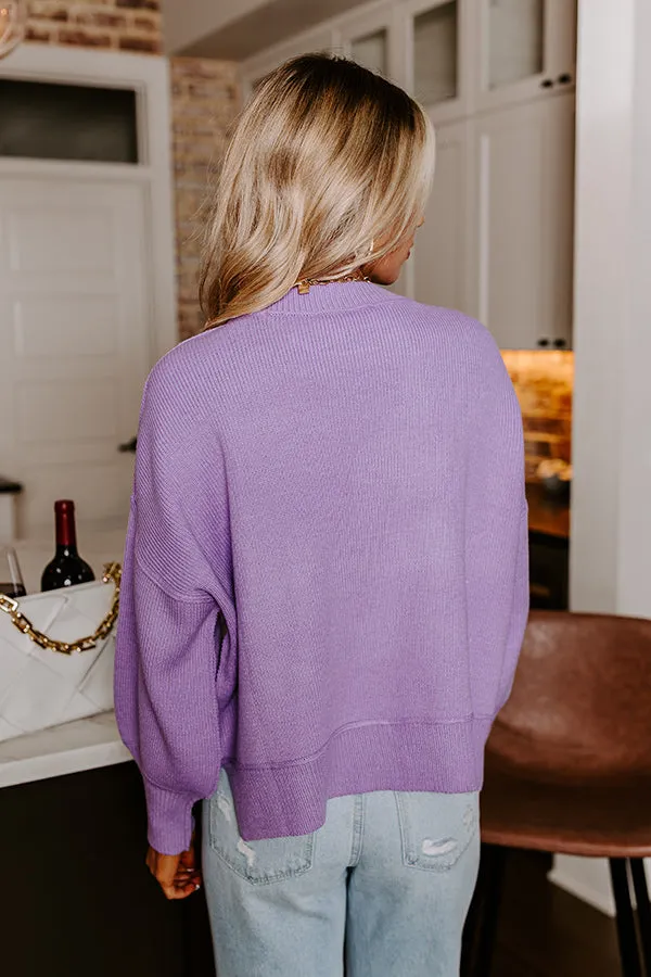 Let's Take A Trip Knit Sweater in Lavender sold by Impressions product image thumbnail 5