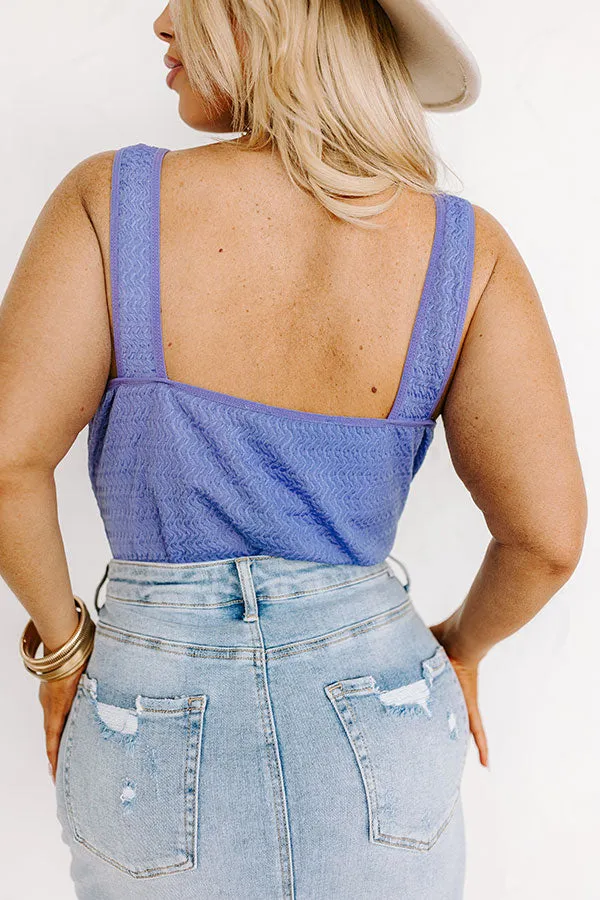 Life Of The Party Knit Bodysuit in Dark Periwinkle Curves sold by Impressions product image thumbnail 4