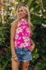 Botanic Bliss Shift Top in Pink sold by Impressions
