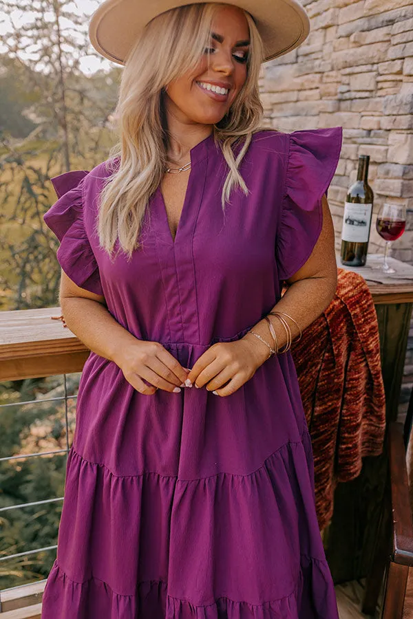 Parkside Pretty Midi In Royal Plum Curves sold by Impressions product image thumbnail 2