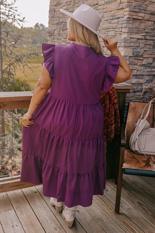 Parkside Pretty Midi In Royal Plum Curves sold by Impressions product image thumbnail 3