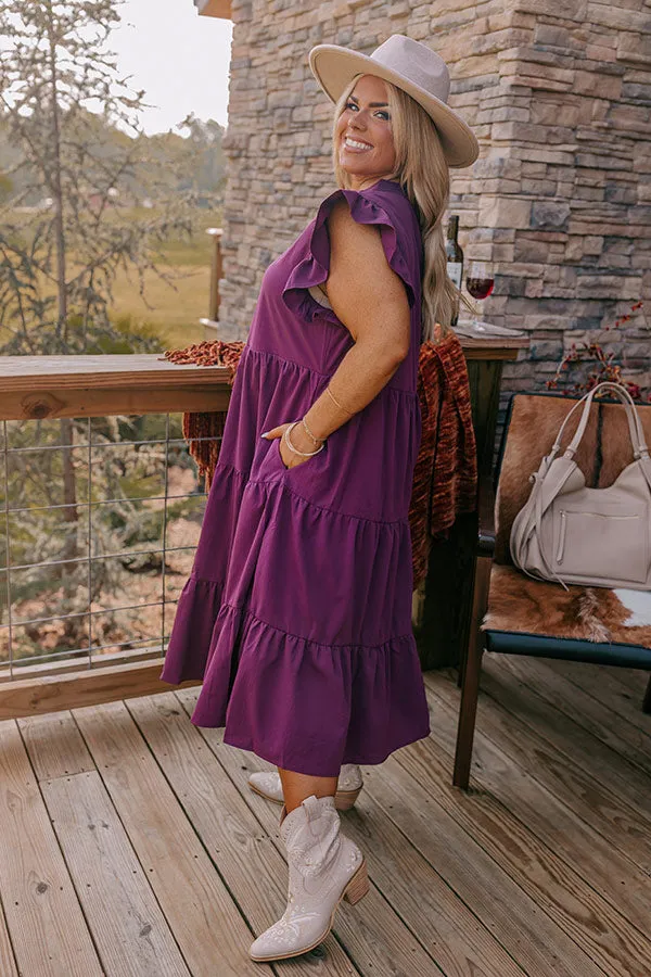 Parkside Pretty Midi In Royal Plum Curves sold by Impressions product image thumbnail 4