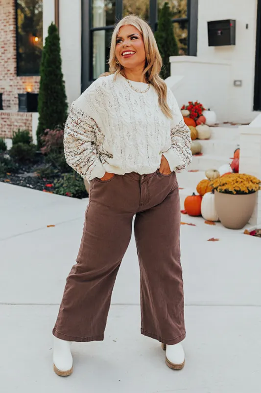 The Dex High Waist Straight Leg Jean In Hazelnut Curves sold by Impressions