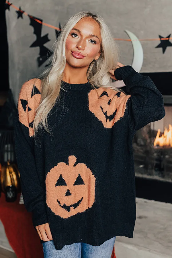 Hey Pumpkin Knit Sweater in Black sold by Impressions product image thumbnail 4
