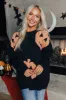 Hey Pumpkin Knit Sweater in Black sold by Impressions