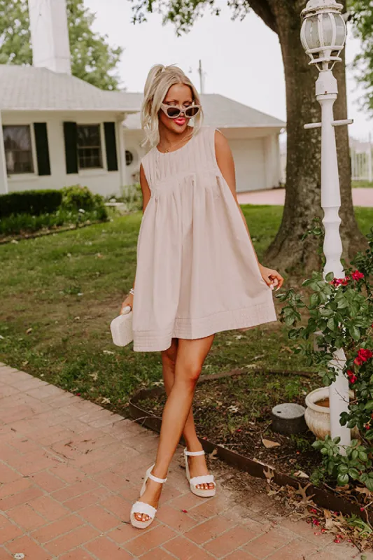 Happy Moment Mini Dress in Warm Taupe sold by Impressions