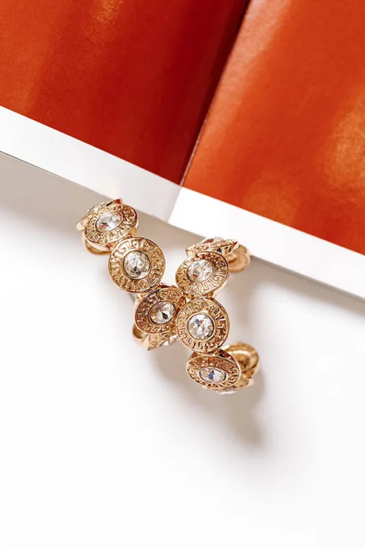 Chic Mindset Hoop Earrings in Clear sold by Impressions