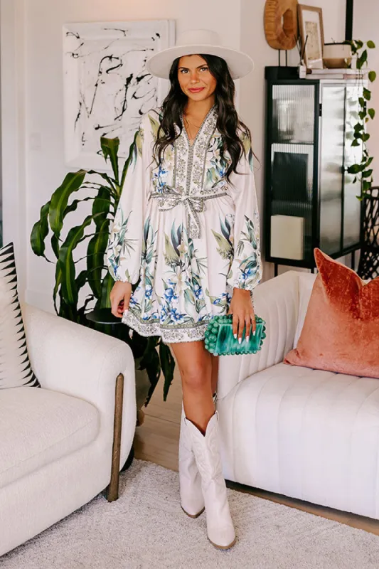 Botanical Happiness Mini Dress sold by Impressions