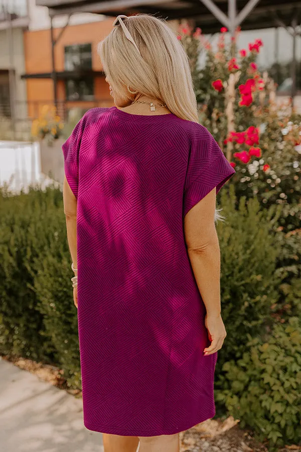 Sunny Days Shift Dress in Royal Plum Curves sold by Impressions product image thumbnail 3