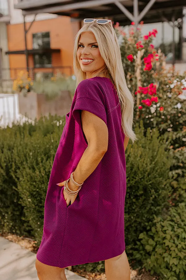 Sunny Days Shift Dress in Royal Plum Curves sold by Impressions product image thumbnail 5