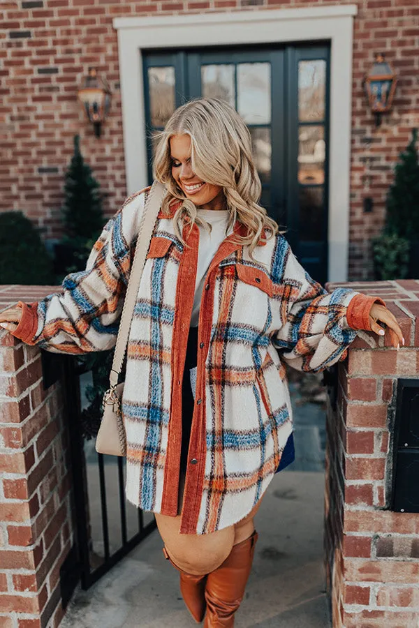 Brown Sugar Smiles Plaid Jacket Curves sold by Impressions