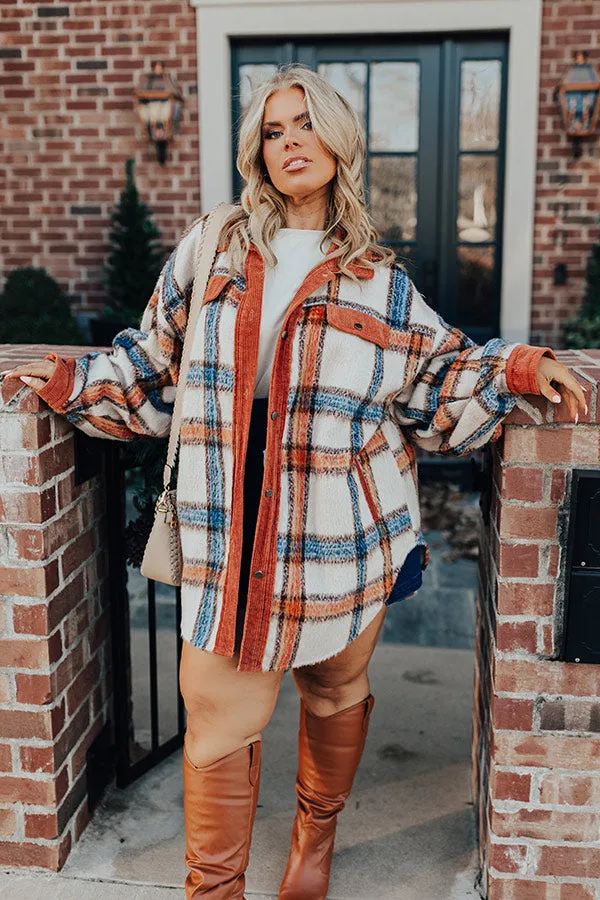 Brown Sugar Smiles Plaid Jacket Curves sold by Impressions product image thumbnail 3