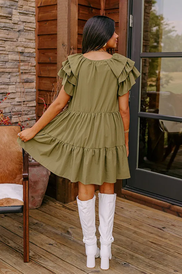 Sharp Witted Mini Dress in Sage sold by Impressions product image thumbnail 3