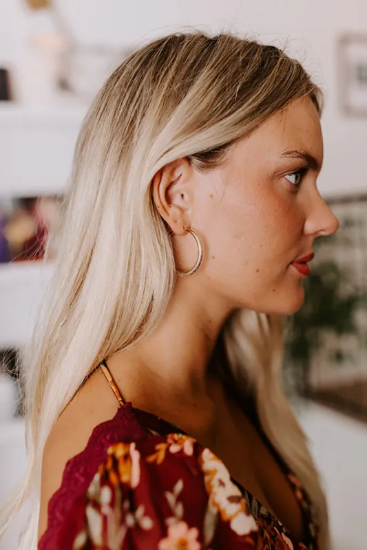 Downtown Happy Hour Hoop Earrings sold by Impressions
