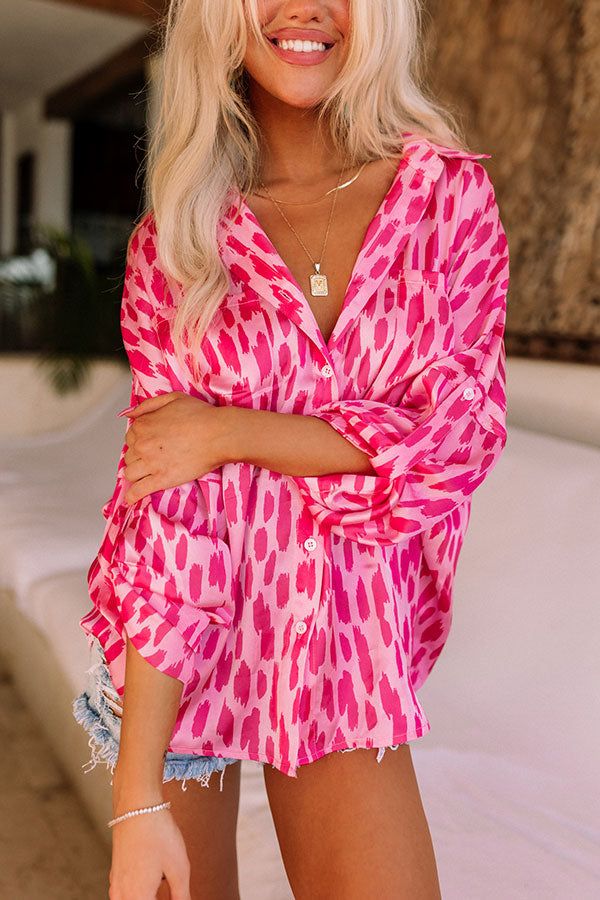 Sweetest Gesture Button Up In Pink sold by Impressions product image thumbnail 3