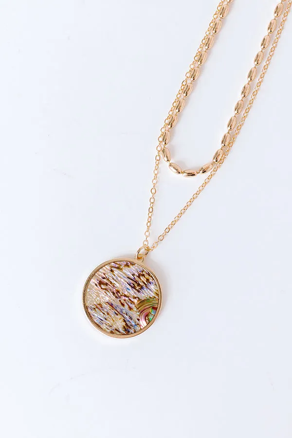 Catalina Coastline Layered Necklace in Abalone Shell sold by Impressions