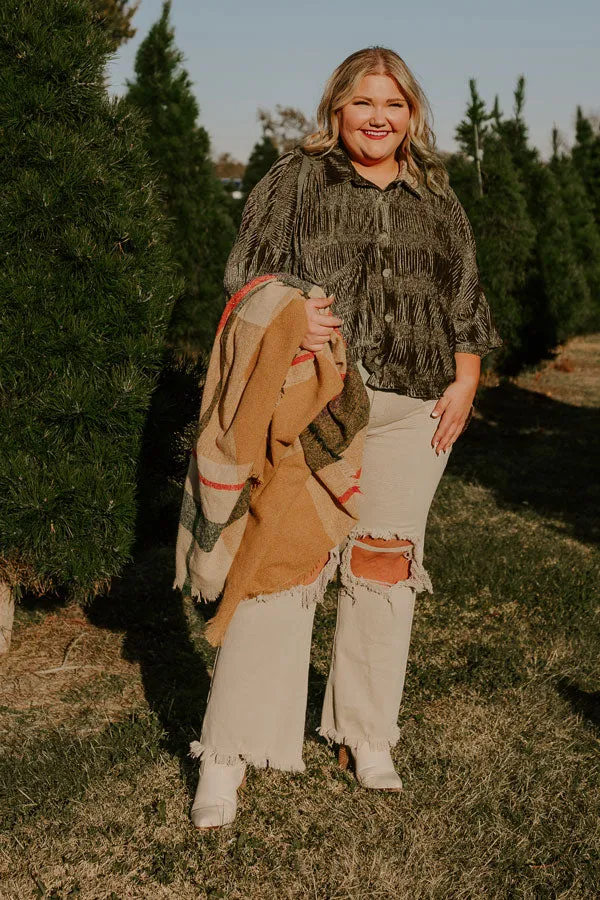 Roman Holiday Velvet Top In Martini Olive Curves sold by Impressions product image thumbnail 2