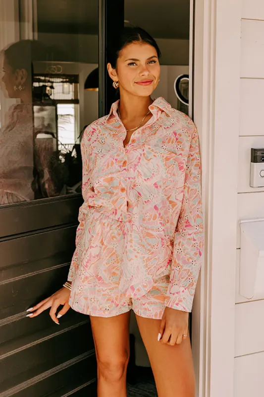 Summer Mirage Eyelet Button Up sold by Impressions