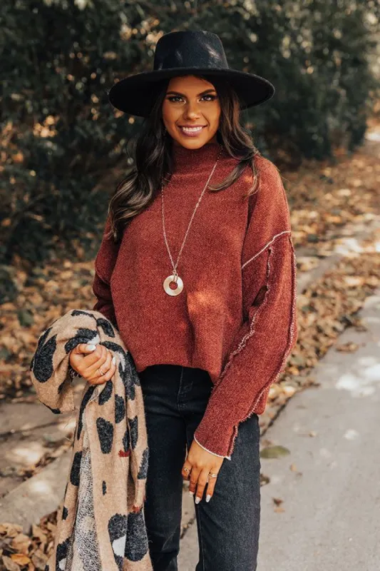 Haute Tea Chenille Sweater In Rust sold by Impressions