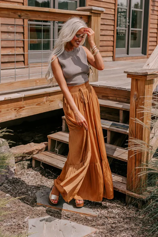 Caught Crushing High Waist Pants In Camel sold by Impressions