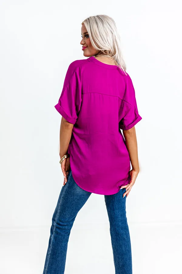 Stylish Setting Shift Top in Berry sold by Impressions product image thumbnail 4