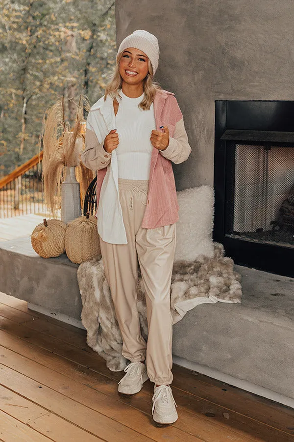 Caught Crushing Corduroy Jacket In Blush sold by Impressions product image thumbnail 4