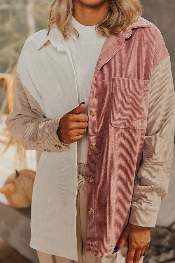 Caught Crushing Corduroy Jacket In Blush sold by Impressions product image thumbnail 2