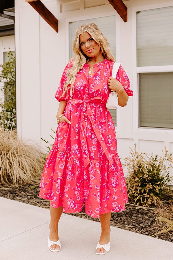 Coastal Charisma Midi in Hot Pink Curves sold by Impressions product image thumbnail 5