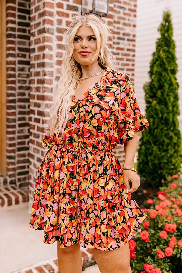 Statement Maker Floral Romper in Black Curves sold by Impressions product image thumbnail 2