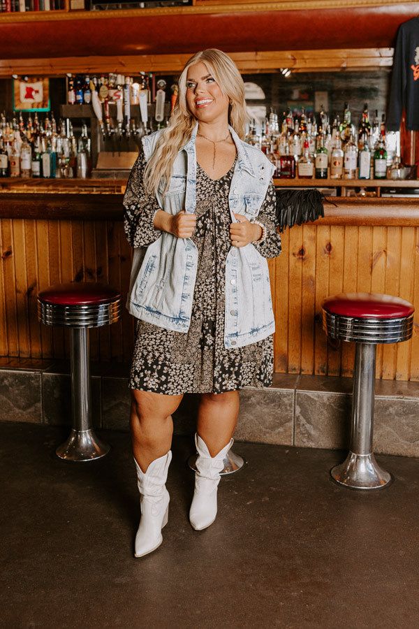 The Addison Distressed Denim Vest Curves sold by Impressions product image thumbnail 4