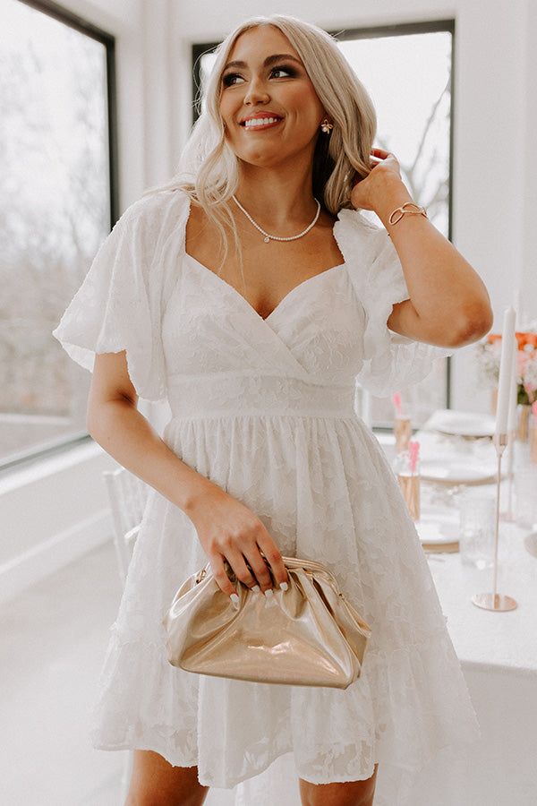 Creating Memories Mini Dress in White sold by Impressions